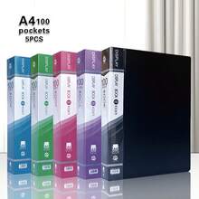A4 PP File Folder 10-100 Pages, 1/5 Pcs, Portable Document Storage Folder, Multi-Color Lightweight File Folder, Office & Student Use - Single Piece - View 24