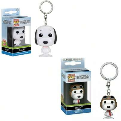 1 móc khóa Snoopy phong cách Pop Art mới kèm mũ và hộp trưng bày, đồ sưu tầm