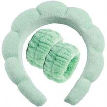 3pcs/Set Fried Noodle, Sponge, Skull Head, Cloud Headbands Hair Accessories Set - Multicolor - View 7