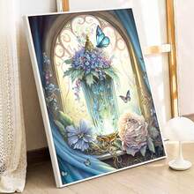 16"X20" 花卉風景數位油畫套裝，適合成人與初學者，DIY 壓克力顏料組，居家裝飾手工藝，教師節、生日、父親節、聖誕節、母親節、情人節理想禮物 - 花油畫 - 查看 9