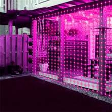 600/300/200/100 LED Fairy Flower Garland String Lights, Battery Powered Curtain Lights For Bedroom, Living Room, Wedding, Party, Birthday Decor - Suitable For Christmas, Halloween, Mother's Day, Thanksgiving - Battery Box Curtain Light - View 24