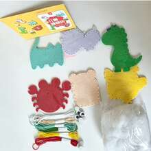 1 Set Random Handmade Felt Craft Kit, Animal Theme Felt Fabric DIY Set, Suitable For Beginners, No Sewing Machine Required, Pre-Cut Felt Pieces And Simple Instructions, Ideal For Sewing Enthusiasts And Home Crafting - MultiWarna - View 4