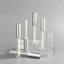 1/5/10个装玫瑰金可填充化妆品容器，5毫升透明眼线/睫毛膏空瓶，带漏斗 - 銀色 - 查看 4