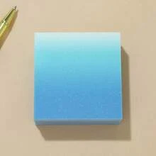 Pink + Blue Gradient Glitter Transparent Sticker Note Paper, Super Sticky Transparent Matte Convenient Advertising N-Times Reusable, Office Student Color Message Book Business Notes, Shiny, Waterproof, Self-Adhesive, No Residue, Transparent, Bookmark, Notebook, Back-To-School Gift, 3 Inches X 3 Inches - Multicolor - View 12