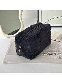 Plush Makeup Bag, Convenient For Going Out, Large Capacity, Cute, High-End Feeling, Toiletry Storage Bag, Small Three-Dimensional Non Collapsing - Multicolor - View 11