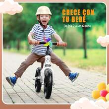 Bicicleta de Balance para niños,Bici de Equilibrio sin Pedales de 12 Pulgadas,Viene con Asientos y Guardabarros Acolchados de PU,Adecuado para Bicicleta para niños 2 a 6 Años - 1 - Ver 2