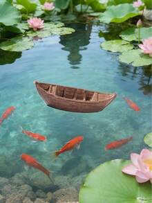 1 buah/5 buah/10 buah Dekorasi Perahu Terapung Kreatif, Cocok Untuk Taman Luar Ruangan, Halaman, Kolam Renang, Danau, Kolam Ikan, Akuarium, Tangki Ikan, Pantai dan Lanskap Bonsai, Dekorasi Kantor Rumah, Sempurna Untuk Dekorasi Liburan Musim Semi dan Musim Panas - A - View 4