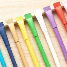 10Pcs Paper Ballpoint Pens, Plastic-Free Writing Set 10PcsStationery EcoFriendlyPens PlasticFreeSet StudentPens OfficeSupplies - Paper Ballpoint Pen - View 3