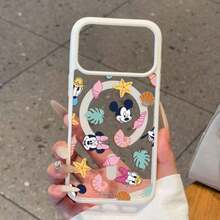 Một chiếc ốp lưng điện thoại từ tính bằng acrylic với hình ảnh chuột Mickey và Minnie của Disney, vịt Donald, cùng các họa tiết hoạt hình anime dễ thương, vui nhộn, đậm chất mùa hè, tương thích sạc không dây, là ốp bảo vệ unisex dành cho iPhone 17/17 Pro/17 Pro Max/17/16/15/14/13/12 series. - màu đen - Xem 6