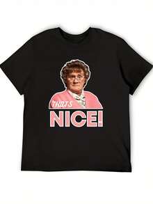 Camiseta de la serie de televisión "That's Nice" de la señora.Brown's Boys - Camiseta de la serie de comedia vintage, con personajes icónicos, suave y transpirable, de manga corta, adecuada tanto para hombres como para mujeres, una idea de regalo para los fans, blusas para mujer, blusas, blusas casuales para dama, blusas casuales para dama, tops de mujer, tops, unisex. - Negro - Ver 6
