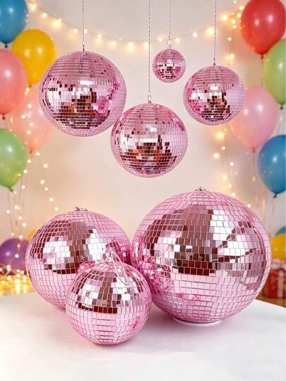 12/6/3/1 quả cầu disco màu hồng, quả cầu gương treo trang trí tiệc, thích hợp cho Giáng sinh, tiệc sinh nhật và các sự kiện lớn khác. Thích hợp cho trang trí sinh nhật, trang trí đám cưới, đồ dùng tiệc lễ, lễ tốt nghiệp và kỷ niệm, trang trí nhà cửa, trang trí phòng, trang trí theo chủ đề disco, tiệc/quán bar/KTV/quả cầu lấp lánh/quả cầu laser sân khấu, tiệc retro thập niên 70 80, quả cầu disco nền tiệc vui nhộn và độc đáo, rực rỡ, Giáng sinh, trang trí vũ hội tốt nghiệp 2026.