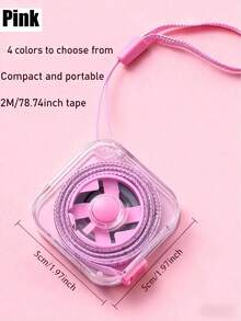 2m/6ft Cinta métrica retráctil suave con cordón colgante y botón, escala doble cara CM/Pulgada con clip de bloqueo, medición corporal de cintura y busto, regla portátil DIY de costura (Multicolor) - A - Ver 15