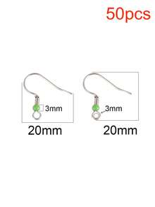 50 buah Kait Anting/Kawat Anting Warna Permen dari Baja Tahan Karat untuk Aksesoris Pembuatan Perhiasan Anting DIY - Anting buatan sendiri - View 11