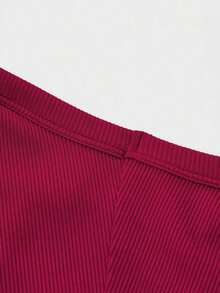 Camiseta de tirantes de mujer Floreya con cuello cuadrado, top corto casual de ajuste ceñido sin mangas, versátil para usar por sí solo o en capas, estilo minimalista francés, apto para todas las estaciones, verano - Rosa Fucsia - Ver 7