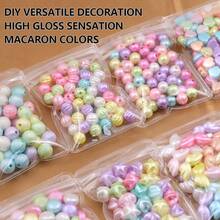 20-200pcs ABS Faux Pearl Mixed Color Pearl, Plum Blossom, Pumpkin, Pentagram, Heart Shaped Beads For DIY Handmade Bracelet Accessories - Pearlescent Beads - View 3