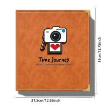 6-Inch Leather Photo Album, 600 Pockets, Large Capacity, Rectangular Design, Suitable For Wedding, Family And Travel Memories - 1PC - View 4