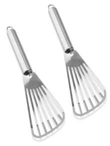 Juego de espátulas para pescado de acero inoxidable de alta calidad, espátula volteadora de hoja gruesa y resistente, espátula de cocina antiadherente, herramienta de cocina multiusos, adecuada para freír, asar a la parrilla, hornear, utensilios de cocina resistentes al calor - A - Ver 10