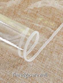 1pc Transparent PVC Round Tablecloth, Waterproof Oil-Proof Splash-Proof Table Cover, Easy To Clean Reusable Plastic Table Protector Mat, Suitable For Restaurant, Party, Home Decor - Multicolor - View 7