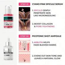 Lumi Pore & Spot Care Duo |   Shrinks Pores & Fades Blemish Marks In 2 Weeks |   Cyano Pink Spicule Serum + Picotonic Shot Ampoule - Nhiều màu - Xem 5