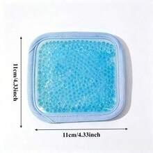 1pc Square Reusable Ice Pack, Face, Hand, Foot Cold Compress, Soft Gel Bead Cooling Pad, Suitable For Home, Gym, Travel, Daily Cooling Essential - Multicolor - View 3