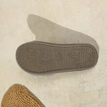 LANGRUIER New Solid Color Bohemian Crystal Embellished Open Toe Flat Slippers, Soft Bottom, Versatile Indoor/Outdoor Wear, All Season - Grey - View 8