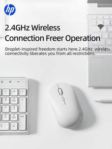 HP 无线静音鼠标，符合人体工学的右手设计，2.4GHz稳定连接，适用于台式机和笔记本电脑 - 查看 5