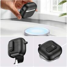 1個 Airpodspro3 蘋果無線藍牙耳機保護殼 Airpods4 皮革紋理 鎖扣式 支架軟保護套 - 彩色 - 查看 2