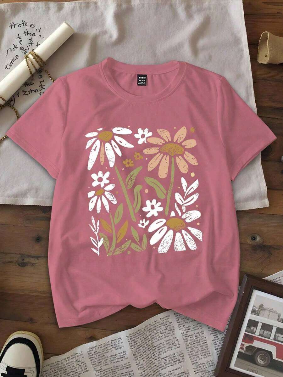 Women T-Shirts - Reddish-brown - View 1