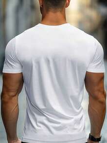 Men's Shirt With Shoulder Print And Basketball Print For A Stylish Fit, Tops For Ladies, Tops For Women. - White - View 2
