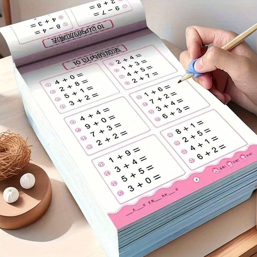 3 Libros de Cuadernos de Práctica de Suma y Resta Matemáticas, Incluyendo 10/20/50/100 Libros de Práctica Aritmética, Manual de Aprendizaje de Práctica Matemática Diaria - Suma y resta de 10 a 100 - Ver 1