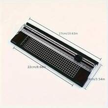 1pc A4 Paper Cutter, Compact & Portable, Sliding Guillotine Trimmer, Bi-Directional Cutting For Paper, Photos, Copies, Stationery, With Scale - 1pc - View 10