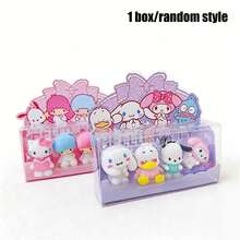 Bộ 4 cục tẩy 3D nổi Sanrio, thích hợp cho học sinh chuẩn bị năm học mới, dùng được cho cả nam và nữ. Những cục tẩy chất lượng cao này có thể xếp chồng lên nhau, không để lại vết bẩn và dễ dàng lau sạch. Thích hợp làm quà tặng và phần thưởng trong các dịp lễ (mẫu ngẫu nhiên). - Nhiều màu - Xem 7