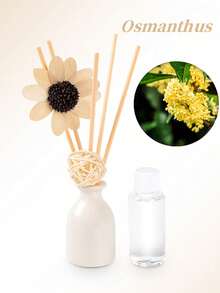 1pc Romantic Essential Oil, 1.69 Oz Reed Diffuser Oil, Lavender, Peach, Agarwood And Sandalwood Scented, Home & Bedroom Air Freshener, Reed Diffuser, Office & Home Decor, Odor Eliminating Fragrance, Girlfriend Aromatherapy Gift - Upgraded Version - View 9
