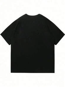 Camiseta de manga corta con cuello redondo y estampado geométrico para hombre 8SRK - Negro - Ver 5