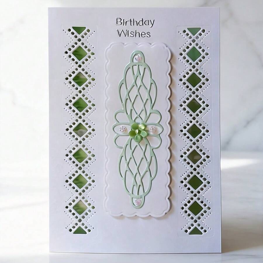 1 Peça Molde de Corte de Metal de Renda Criativa, Ferramenta de Artesanato Multifuncional DIY, Adequada para Scrapbooking, Álbuns, Cartões e Decoração Doméstica - Uma Excelente Escolha para Bênçãos de Feriados e Artesanato