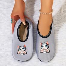 Women's All-Season Slip-On Shoes, High Elasticity Fabric Conforms To Foot Shape, Flexible Movement, Anti-Slip Sole Design, Breathable For Home Fashion, Suitable For Diving, Yoga, Dancing, Hotel, Multi-Purpose, Portable Plus Size Slippers - Grey - View 9