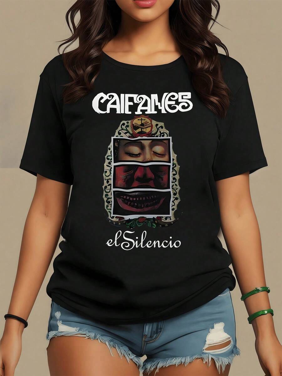 Retro Symbolism With Mystical Shapes And Artistic Details That Evoke Ancient Spiritual Energy And Inner Connection-Perfect For Those Seeking Personal Expression. Modern Casual Women's T-Shirt - 黑色 - 查看 1