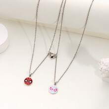 Marvel 2pcs Cartoon Spider Man Couple Necklace, Women's High-End Versatile Pendant, Collarbone Chain Accessory - Multicolor - View 5