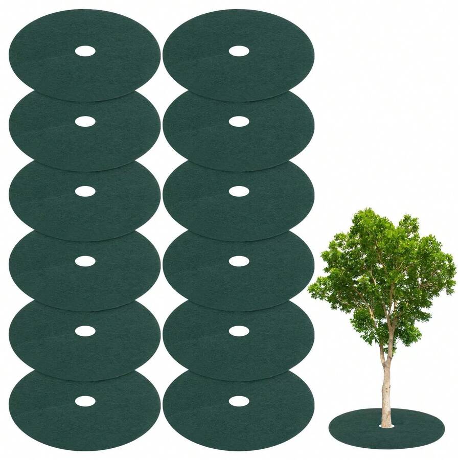 10 chiếc vòng vải không dệt dùng trong làm vườn, chắn cây, bảo vệ thực vật, chống cỏ dại, kích thước 15cm-82cm. - A - Xem 1