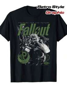 Men's & Women's Brotherhood Of Steel Fallout Graphic T-Shirt - 100% Cotton Retro Gaming Tee With Vault Design, Loose Fit Short Sleeve, Unisex Shirt For Casual Wear & Conventions - Perfect Gift For Gamers (Printed & Shipped In Canada)Men's Summer Clothes,Designer Shirts Men,Graphic T,Summer Clothes,Summer Tops,Fathers Day Gift,100 Percent Cotton,Men Women T-Shirt Print Tee,Hombre Verano,Camiseta Hombre, Hombre,Camiseta Hombre Algodón - màu đen - Xem 7