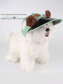 1 pieza Sombrero de sol para mascotas, sombrero con forma de oreja de gato que expone las orejas, sombrero transpirable para conejos y perros Teddy para usar como visera protectora solar - Multicolor - Ver 6