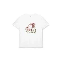 Short-Sleeved T-Shirt, 100% Cotton, European And American Style, Loose And Sweet, Feminine And Unique, Hides Body Imperfections, Casual And Slimming Top, Fashionable. - 白色 - 查看 5