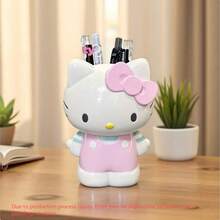 SANRIO Large Capacity 15-Slot Makeup Brush Holder, Featuring Hello Kitty And Melody Patterns, Cute Desktop Storage For Girls And Students, Perfect Gift! - Multicolor - View 10