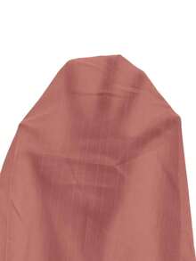 Vestido casual de vacaciones para mujer con mangas de volantes y botones delanteros de unicolor, vestidos de verano para mujer, vestido de té de vacaciones - Rosa coral - Ver 7