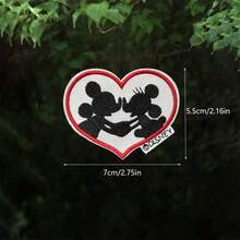 5pcs Embroidered Mouse Patches, Embroidery Appliques, Party Favors, Cute Cartoon Patches, Embroidered Cloth Stickers, Sewing Accessories For Clothing, Bags, Shoes, Hats, Curtains, Phone Cases, DIY Handmade Cartoon Embroidery Decorative Patches - Multicolor - View 2