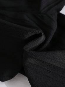 Baby Girls' Solid Color Spaghetti Strap Bowknot Ruffle Hem Top And Straight Leg Pants 2 Piece Outfit, Suitable For Daily Outings In Spring/Summer - Black - View 8