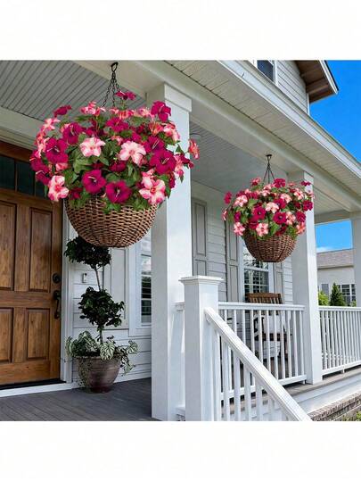 1 Piece Realistic Miniature Petunia Flower, UV-Resistant, Non-Fading, Silk Floral Decor, Suitable For Spring Garden, Balcony, Patio, Porch, Vase, Wedding, Birthday Party, Living Room, Office Desk, Indoor And Outdoor Home Decor