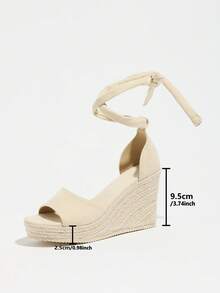 Giày sandal đế xuồng cho nữ, kiểu dáng mules in hoa mới, giày casual thoải mái cho kỳ nghỉ. - Màu be - Xem 12