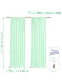 1 Set Chiffon Mosquito Net Canopy, Princess Style Nursery Decor, Baby Crib Canopy, Bed Curtain Decor, Kids Room Decor, For Baby Boys & Girls, Baby Shower Party Decor, Gender Reveal Party Decor, Children's Room Decor (Excluding Stand And Top) - Multicolor - View 19