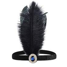 Bộ phụ kiện nữ D EXCEED 2/5/9 món thập niên 1920: Băng đô Art Deco, vòng cổ ngọc trai, tất lưới và quạt ren - Phụ kiện cần thiết cho tiệc tùng, đám cưới, dạ hội - Quà tặng cổ điển cho Ngày của Mẹ/Ngày Nhà giáo - nhiều màu - Xem 31